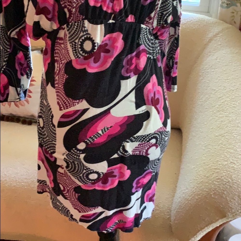 T-Bags Deep V Neck Mini Dress. Size Small. - Picture 4 of 11